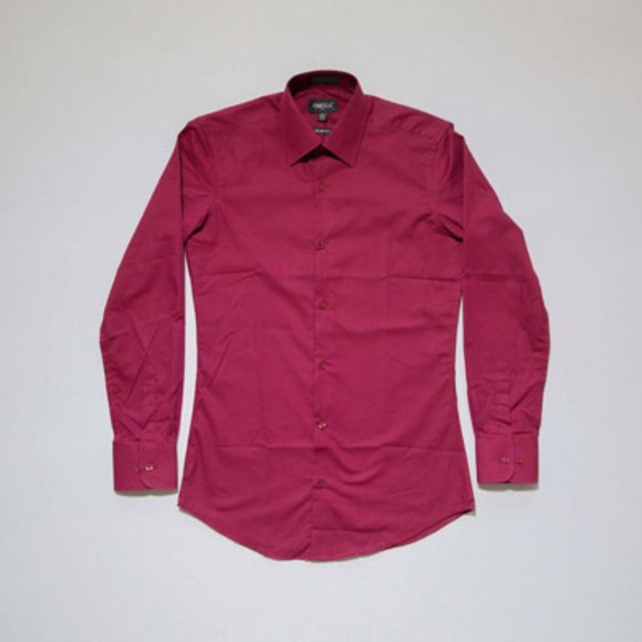 Omega Other - OMEGA Burgundy Buttom Up Shirt